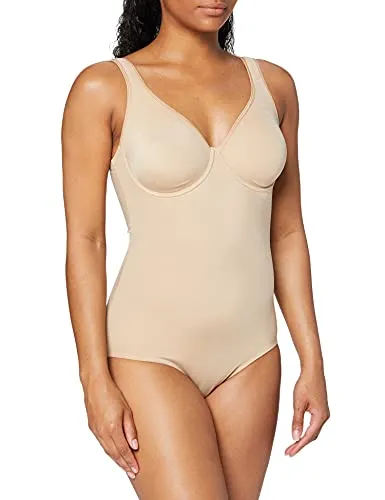 Sassa Damen Formender Body doppelt vorgeformt 00903, Elfenbein (Skin 00428) - Formender Body aus hautsympathischer Microware, unsichtbar unter enger Kleidung, mit glatten Cups und weichen, breiten Trägern für optimalen Komfort.