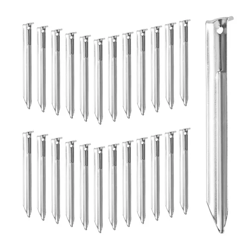 Zeltheringe Bodenanker Erdanker robust silber Zeltanker Zeltbefestigung stabil