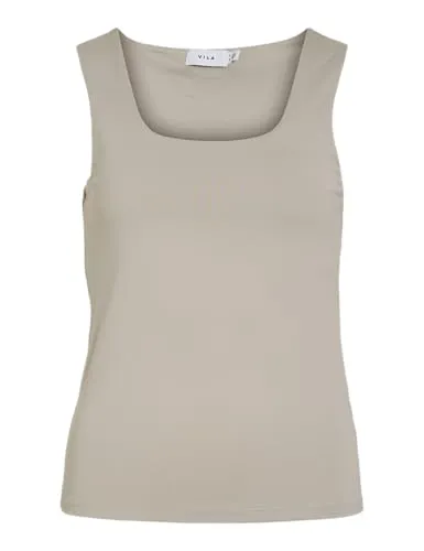 Vila Shirttop U-Boot-Ausschnitt Figurbetont VIKENZA U-NECK S/L TANK TOP - NOOS