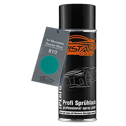 TRISTARcolor Autolack Spraydose für Mercedes/Daimler Benz 810 Prismatingrün Metallic/Lagunengrün Metallic Basislack Sprühdose 400ml