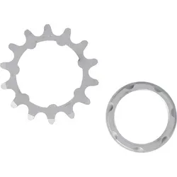 XLC Single Speed Ritzel 1/8',14 Zähne mit Träger matt verchromt, silber