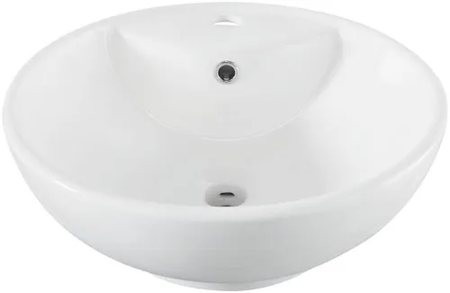 welltime Aufsatzwaschbecken Milano, mit Überlauf, rund, Durchmesser 45 cm