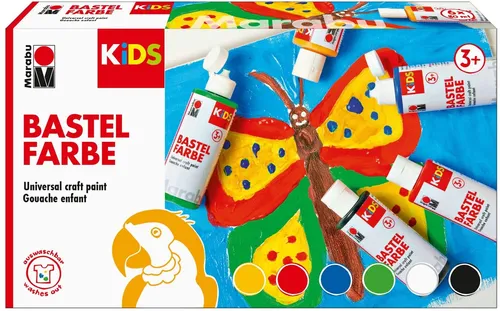 Marabu KiDS Bastelfarbe 6ER-SORTIERUNG, 6 X 80 ML, # 1111.5309