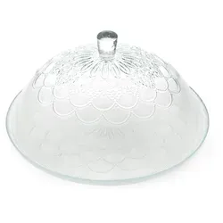 Excelsa Daisy Servierteller mit Glocke in weiß von Excelsa