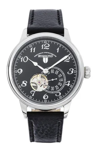 Riedenschild Automatikuhr Herren – Elegante 42 mm mit offenem Herz und Lederarmband