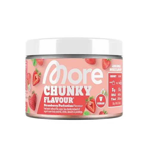 MORE Chunky Flavour Erdbeer-Vergnügen, 150 g, vegan von MORE NUTRITION