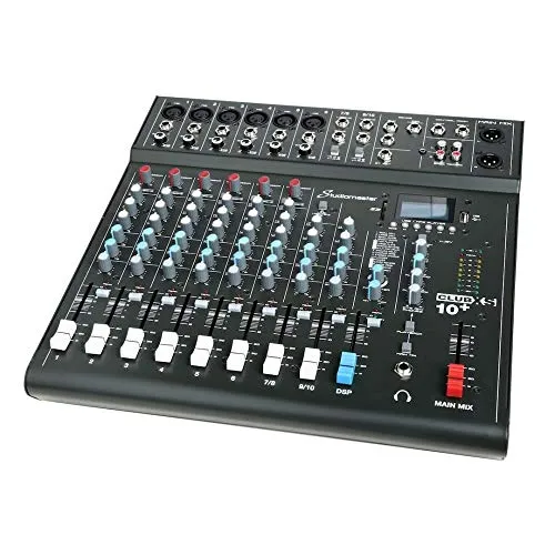 Studiomaster Club XS 10+ Mischpult - Kompaktes Mischpult mit 8 Kanälen, 16 DSP-Effekten und Bluetooth-Playback für professionelle Audioanwendungen und Live-Events.