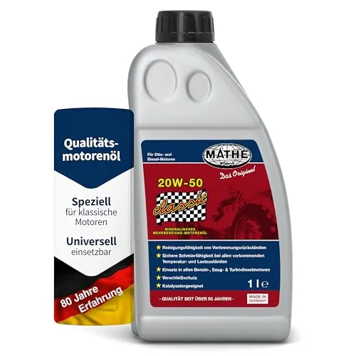 MATHÉ Classic SAE 20W-50 Oldtimer-Motoröl 1 Liter