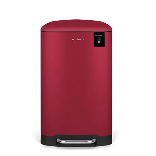 Les-Collectors Mülleimer N722, rot aus Edelstahl, 30 Liter von Les Collectors