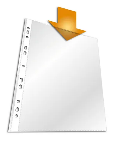 DURABLE Prospekthülle Durable Prospekthülle A4 60my tr 100St oben offen Universallochung PP