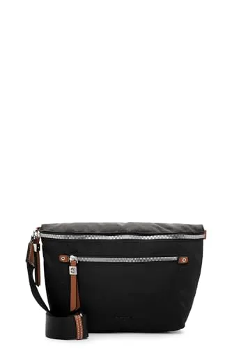 EMILY & NOAH Umhängetasche E&N Esther, black 100 - Moderne Umhängetasche aus strapazierfähigem Synthetikmaterial mit verstellbarem Schulterriemen und praktischem Reißverschluss. Perfekt für Alltag und Freizeit.