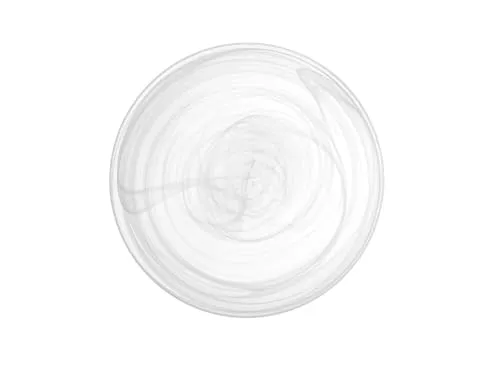 H&H 6 Teller aus weißem Alabaster Glas unten 21 von H&H