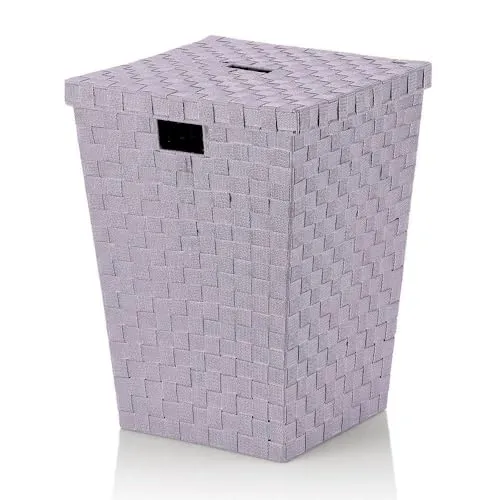 kela Wäschekorb Alvaro – PP Kunststoff, lila, 40x40x52 cm, Wäschesammler mit Deckel
