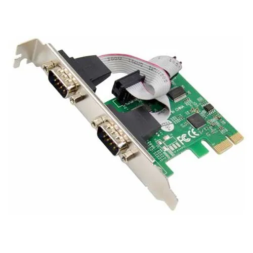 InLine® Schnittstellenkarte 2x Seriell 9-pol, PCIe - O-Karten für zuverlässige serielle Kommunikation, ideal für industrielle Anwendungen und ältere Hardware.