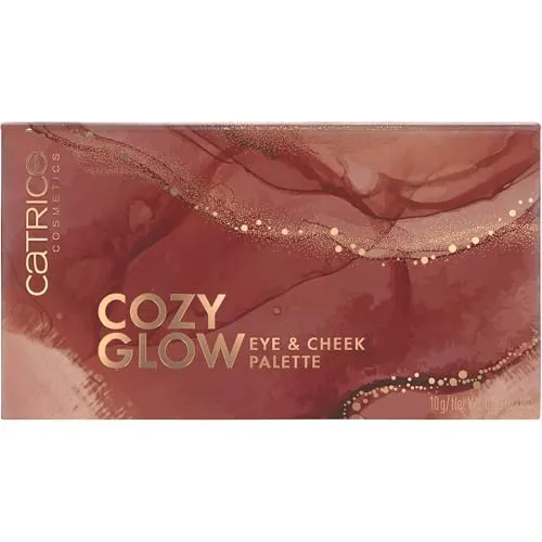 Catrice Cozy Glow Eye & Cheek Palette, Rougepalette, Mehrfarbig, 6 Farben, langanhaltend, schimmernd, matt, vegan, ohne Parfüm, ohne Alkohol, ohne Parabene, 1er Pack (10g)
