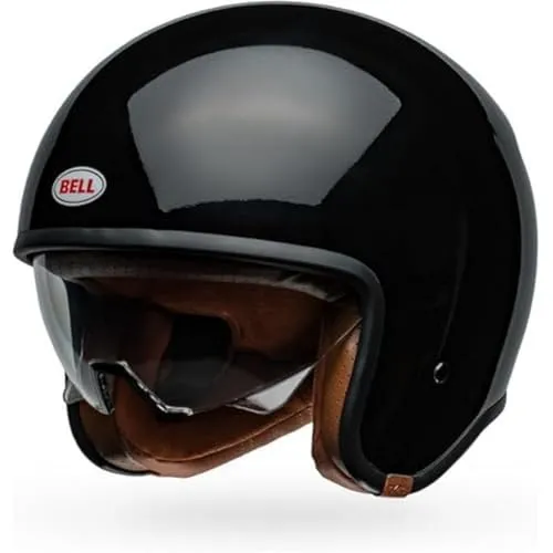 Bell TX 501 Solid Jethelm - Schwarz - S - Motorradhelm mit klassischer Silhouette, modernem EPS-Innenfutter und integrierter Sonnenblende für besten Komfort und Sicherheit. Ideal für Stadt und Land.