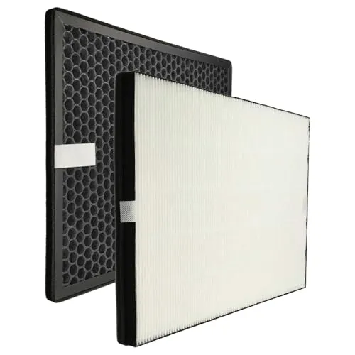 vhbw 2-teiliges Filter-Set kompatibel mit Philips AC1217i, AC2729, Series 1000 Luftreiniger - HEPA-Filter, Aktivkohlefilter