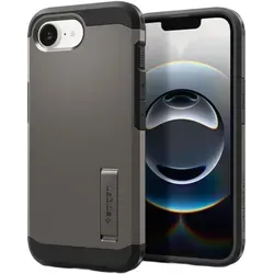 Spigen Handyhülle für iPhone 16e - Robustes Schutzcover in Grau - Taschen & Schutzhüllen: Schocksichere und rutschfeste Handyhülle mit Heavy Duty-Schutz für dein iPhone 16e. Ideal für einen sicheren Alltag.