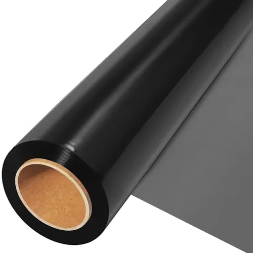 45CM x 30M Klare Cellophan Rolle - 3 Mil Dicke Schwarz Zellophan Transparent, Klare Cellophan-Taschen, Klares Verpackungspapier für Blumen Geschenkkörbe Wrap