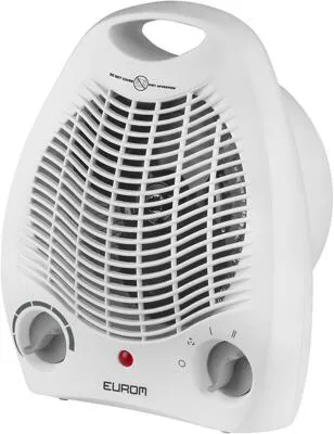 Eurom VK2002 Heizlüfter, 2000W, Thermostat, Kippschutz, Überhitzungsschutz, weiß (350265)