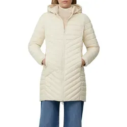 s.Oliver Slim Fit Steppmantel mit abnehmbarer Kapuze in weiß von s.Oliver