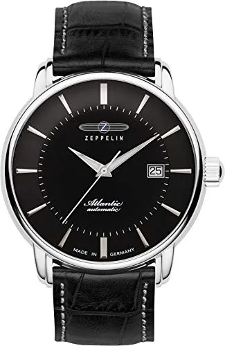 Zeppelin ATLANTIK 84522 Herren Automatikuhr - Elegante Schwarz/Schwarz - Herrenuhren mit Schweizer Automatikwerk ETA 2824-2, Saphirglas und wasserdicht bis 5 bar – ideal für stilbewusste Männer.
