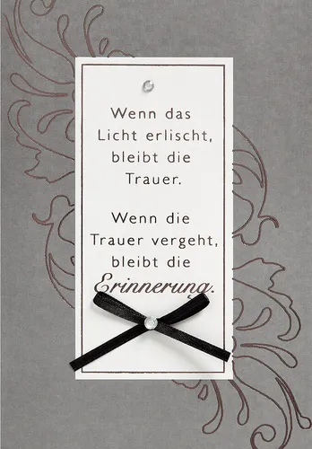 Trauer – Beileid – Kondolenz