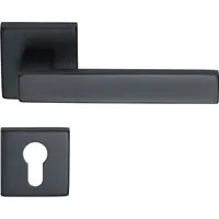 MeinTürgriff Drückergarnitur Trento Schwarz Türdrücker Eckig PZ