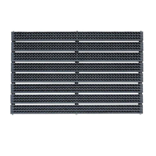 Hamat Schmutzfangmatte Fantastic Black, 38,5 x 59 cm - Fußmatte für den Außenbereich, extrem strapazierfähig und witterungsbeständig mit rutschfester Gummibeschichtung, entfernt zuverlässig groben Schmutz.