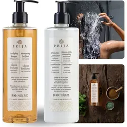 PRIJA Cosmetics Set: Regenerierendes Shampoo, schützende Haarspülung 2x380ml