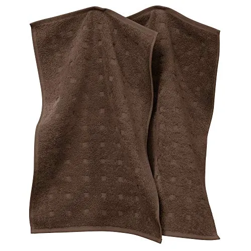 Möve Gästetuch Quadretti 2er-Pack Walk-Frottier braun Größe 30x50 cm