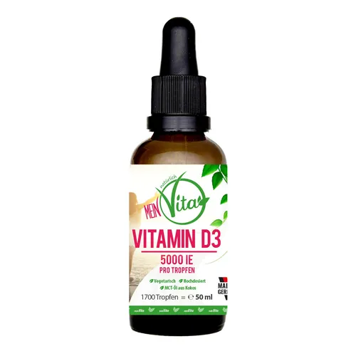 MeinVita Vitamin D3 Tropfen - 5000IE pro Tropfen - 50ml 33,98 EUR/100 ml