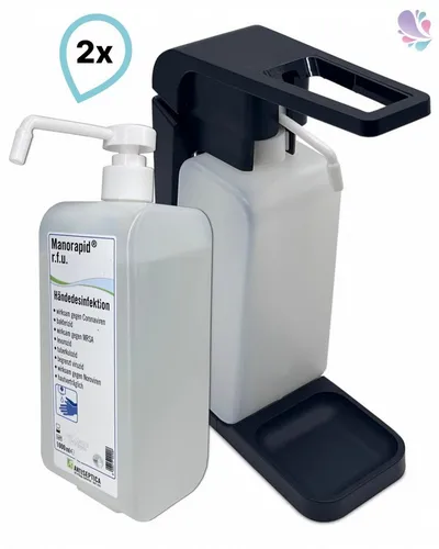 Blanc HYGIENIC Set: Hygienischer Hebelspender mit Desinfektionsmittel - Wundbehandlungsmittel für Gesundheitseinrichtungen: Effektive Händedesinfektion durch einfaches Dosieren, ideal für Schulen, Gastronomie und öffentliche Bereiche.