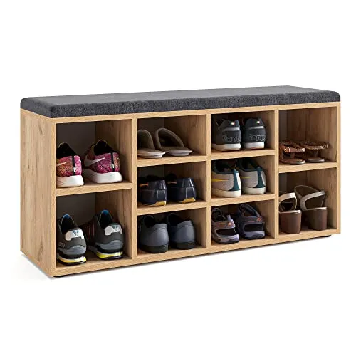 KOMTO Schuhbank mit Sitzfläche in braun von KOMTO