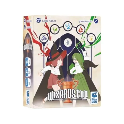 Wizards Cup – Strategisches Gesellschaftsspiel für 2 Spieler – Kartenspiel – taktisches Duell – ab 12 Jahren – Reflexion – Taschenformat – Die Spielbox Blackrock Games