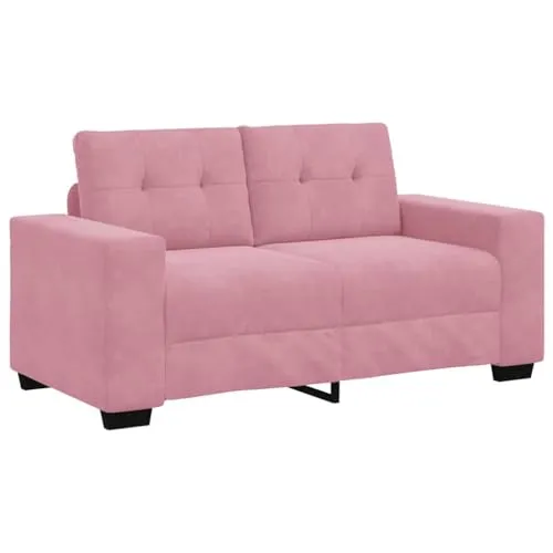 vidaXL Zweisitzer-Sofa Rosa Samt mit Kissen von vidaXL