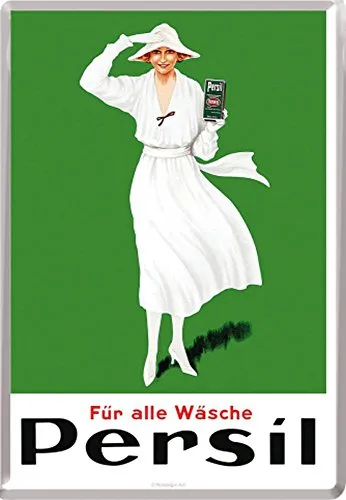 Nostalgic-Art Retro Blechpostkarte, Persil – 1922 – Geschenk-Idee für Nostalgie-Fans, Blechpostkarte, Mini-Blechschild im Vintage-Design, 10 x 14 cm