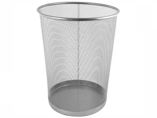 Papierkorb Metall 18 Liter grau/Silber Papiereimer Bürokorb Abfallkorb Mülleimer