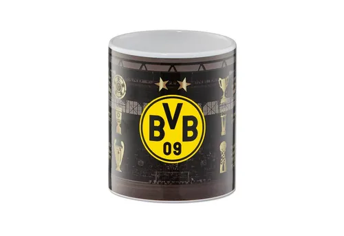 BVB Tasse Erfolge 110 Jahre Borussia Dortmund Kaffeebecher BVB Logo Fanartikel