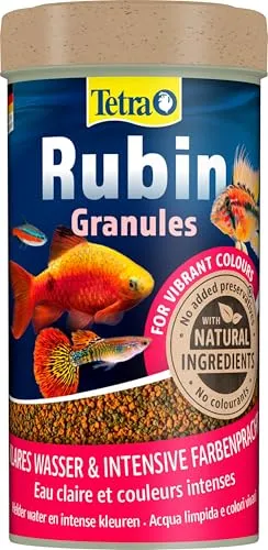 Tetra Rubin Granules - 250 ml hochwertiges Fischfutter, fördert intensive Farbenpracht und unterstützt gesundes Wachstum