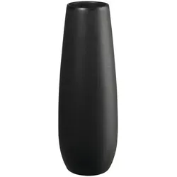 ASA Selection Ease Vase, schwarzes Steingut Ø6 cm - Die ASA Selection Ease Vase aus schwarzem Steingut verbindet elegantes Design mit Funktionalität. Mit einer Höhe von 25 cm ist sie perfekt für die stilvolle Präsentation einzelner Blumen oder kleiner Sträuße.