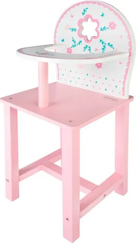 WOOMAX Baby Hochstuhl Holz Puppenspielzeug 3 Jahre Rosa Weiß 25x20x55 cm 30-40 Multicolor