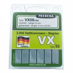 Prebena VX08CNK-B Heftklammern im Blister verzinkt von Prebena