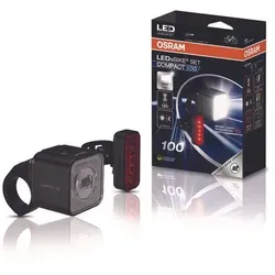 OSRAM LEDsBIKE COMPACT 100 Set – Wiederaufladbares Fahrradlicht Set - Praktisches Set mit abnehmbarer Lampe, ideal für Sicherheit beim Radfahren. Hochwertige LED-Technologie in leichtem Kunststoff-Design.