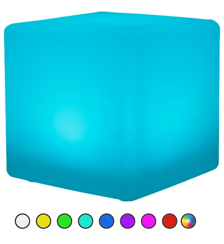 Bonetti LED Solar Gartenleuchte Würfel / Cube / Farbwechsel / ca. 30 x 30 cm / IP67 / RGB / Würfel Solarlampe / Dekoleuchte / Außenleuchte / Gartenlampe / Würfelleuchte / Dekowürfel