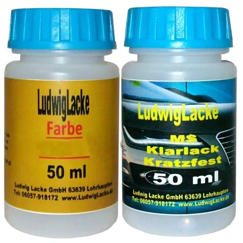 Produktbild LudwigLacke B9A Carraraweiss für Porsche Lackstift Set Autolack & Klarlack je 60ml
