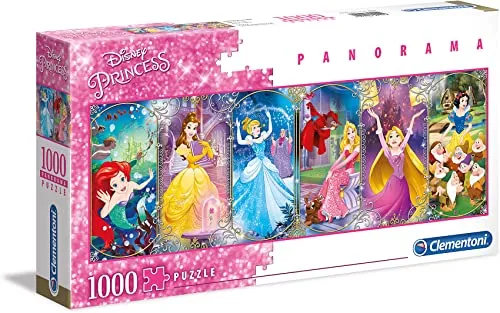 Clementoni 39444 Panorama Princess – Puzzle 1000 Teile ab 9 Jahren, Erwachsenenpuzzle mit Panoramabild, Geschicklichkeitsspiel für die ganze Familie, ideal als Wandbild