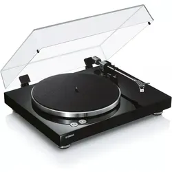 Yamaha TT-S303 Plattenspieler - Phono mit integriertem Vorverstärker, elegantes schwarzes Design und hochwertiger Aluminium-Plattenteller