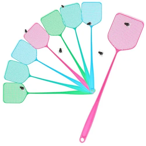 COM-FOUR® 8X Fliegenklatsche aus Kunststoff