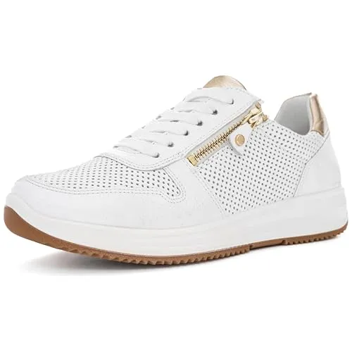 Damen-Sneaker 12-25510 OSAKA WEISS,PLATIN Gr. 36 - Wechselfußbett mit High Soft Bamboo für optimalen Tragekomfort und Unterstützung den ganzen Tag.